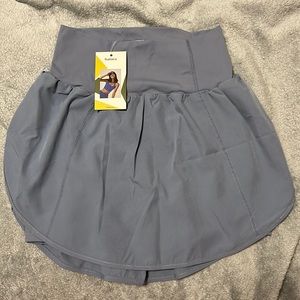 NWT Halara Everyday 2-in-1 Tennis Skirt Empowered in Light Grey-Blue Size XS